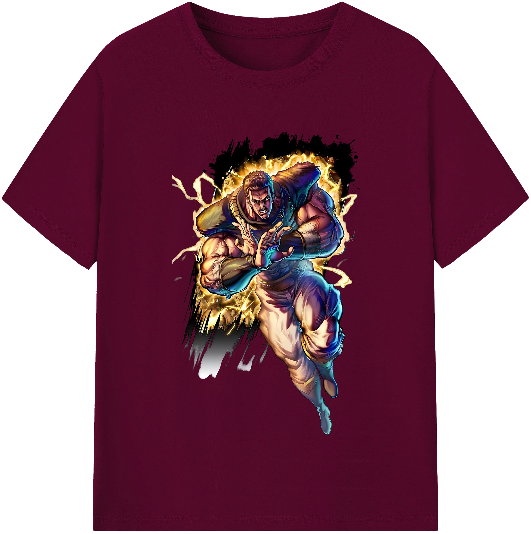 （画像用） 北斗の拳 Fist of the North Star レディースカジュアルプリントTシャツ（綿100％）